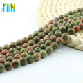 Fashion Factory Preis Unakite natürlichen Edelstein glatte Perlen für Schmuck Design, L-0109